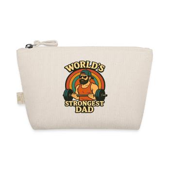World's Strongest Dad Workout Training Gym - Organic Pouch - nature - Front