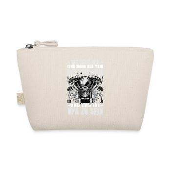 Biker Opa Geschenk Motorrad Spruch Großvater - Bio-Täschchen - Natur - Vorne