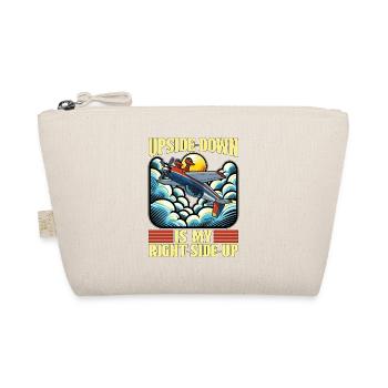 Aerobatic Pilot Upside-Down Is My Right RC Pilot - Organic Pouch - nature - Front