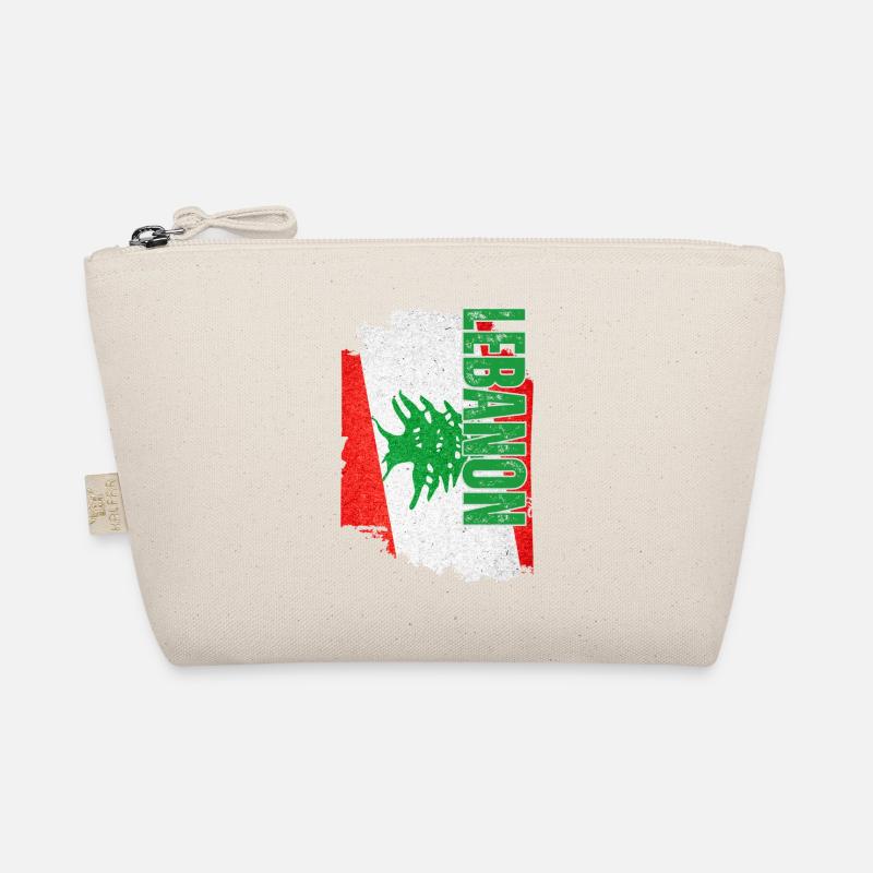 Vertikale Libanon-Flagge, Ich liebe den Libanon Bio-Täschchen