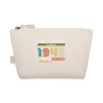 80 Jahre 1945 Vintage Retro Geburtstagsgeschenk - Bio-Täschchen - Natur - Vorne