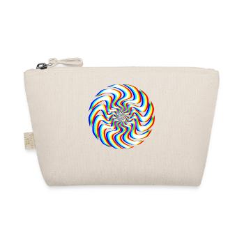 Glitch Spiral – Optical Illusion - Organic Pouch - nature - Front