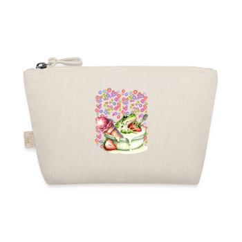 Frog Frogs Dessert Cream Cream Strawberry - Organic Pouch - nature - Front