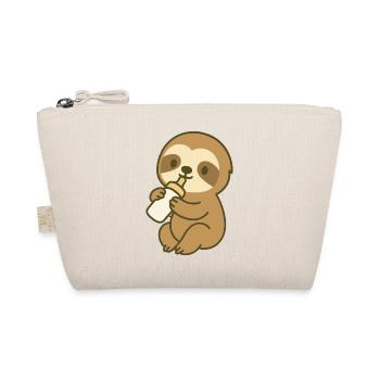 Bottle Time Sloth - Baby Sloth with Bottle - Organic Pouch - nature - Front