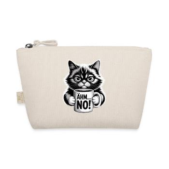 Um... No! Cat With Coffee Humor - Organic Pouch - nature - Front