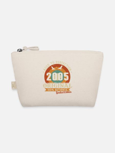 20 Jahre 2005 Vintage Retro Geburtstagsgeschenk - Bio-Täschchen - Natur - Vorne