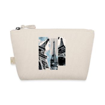 Paris Eiffel Tower Skyline France City Collage - Organic Pouch - nature - Front