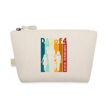Papa & 4 Töchter Geschenk Design Vatertag - Bio-Täschchen - Natur - Vorne