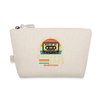 80 Jahre 1945 Vintage Retro Geburtstagsgeschenk - Bio-Täschchen - Natur - Vorne
