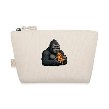 Cute Gorilla Pizza Italian Cartoon Food - Organic Pouch - nature - Front