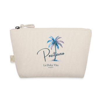 Positano La Dolce Vita Retro Palm Tree Design - Organic Pouch - nature - Front