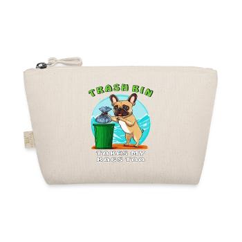 HUND TRASH BIN TAKES MY BAGS TOO - Organic Pouch - nature - Front