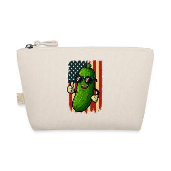 USA Patriotic Cucumber Thumbs Up Fun - Organic Pouch - nature - Front