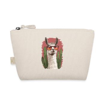 Funny Llama Alpaca Llama Animal Gift - Organic Pouch - nature - Front