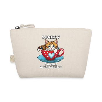 CAT COFFEE CUP SUNDAY AND THAT WITHOUT COFFEE - Organic Pouch - nature - Front
