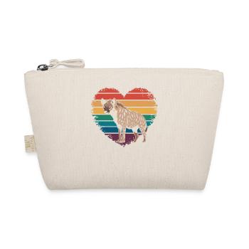 Retro Vintage Hyena Lover Wildlife Nature Gifts - Bio-Täschchen - Natur - Vorne