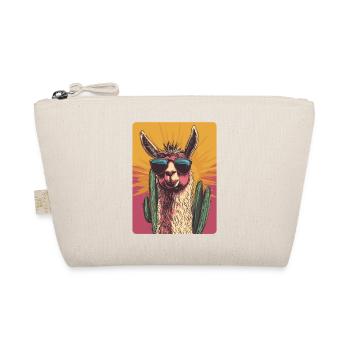Funny Llama Alpaca Llama Animal Gift - Organic Pouch - nature - Front