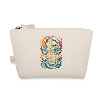 Astronaut Riding Dragon Cosmic Skull Art - Organic Pouch - nature - Front