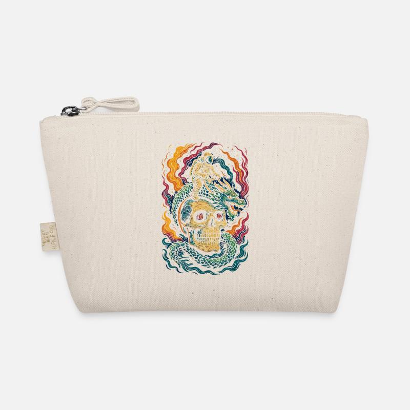 Astronaut Riding Dragon Cosmic Skull Art Organic Pouch