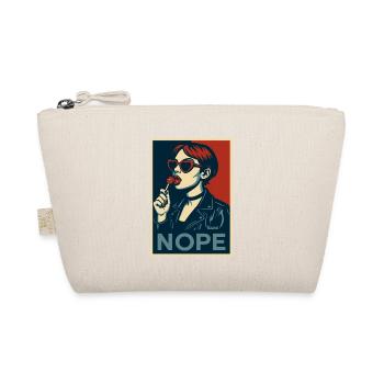 Fille rétro pop art – Affiche de déclaration NOPE - Trousse biologique - nature - Devant