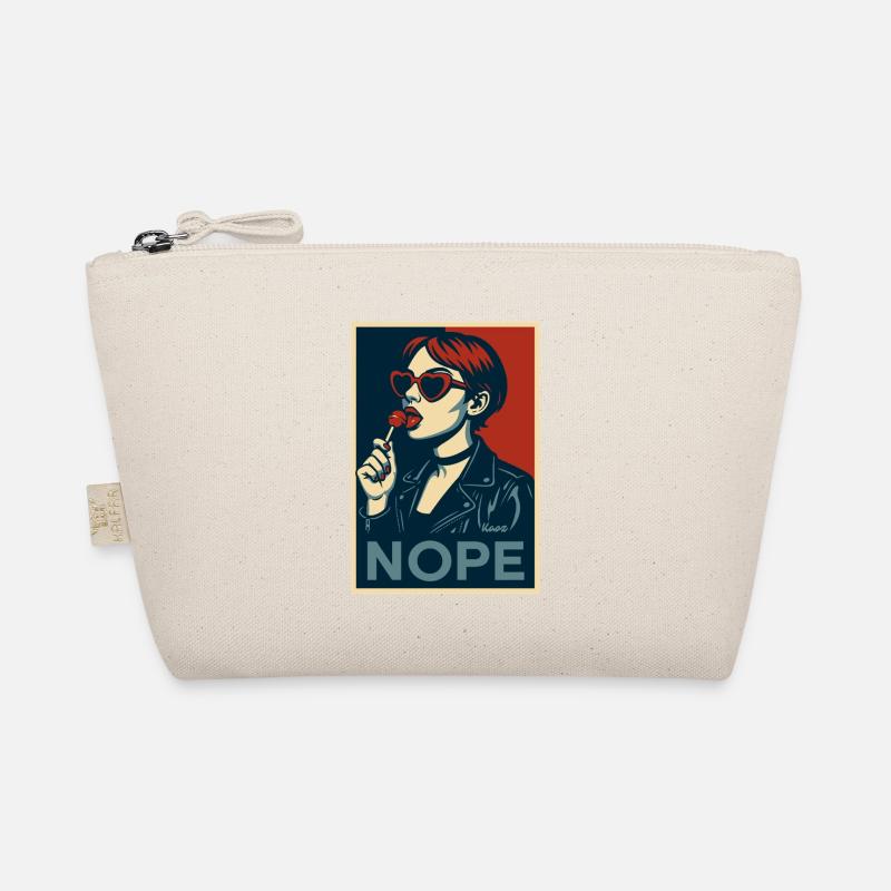Fille rétro pop art – Affiche de déclaration NOPE Trousse biologique
