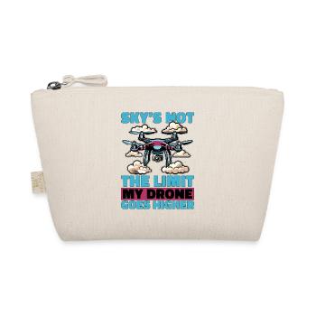 Drone Enthusiast Sky's Not The Limit Drone Pilot - Organic Pouch - nature - Front