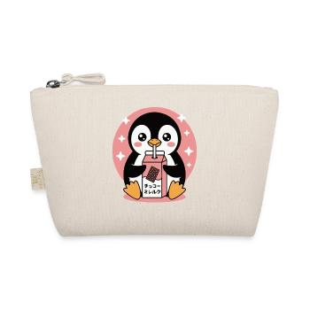Cute Pigeon Drinking Chocolate Milk Japan Bird - Organic Pouch - nature - Front