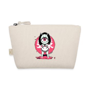 Kawaii Monster Girl with One Eye - Organic Pouch - nature - Front