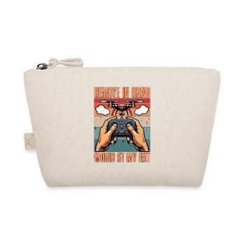 Drone Enthusiast Remote In Hand Drone Operator - Organic Pouch - nature - Front