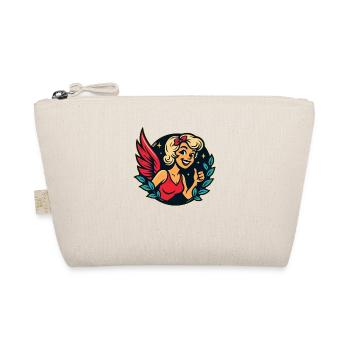 Retro Angels – Pouces en l’air avec ailes et brillance - Trousse biologique - nature - Devant