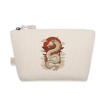 Japanese Dragon with Torii and Red Sun - Organic Pouch - nature - Front