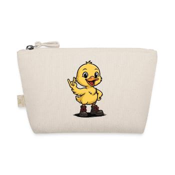 Rocking baby duck with boots - Organic Pouch - nature - Front