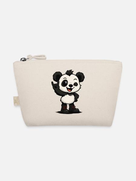 Panda Punk’n’Roll - Bio-Täschchen - Natur