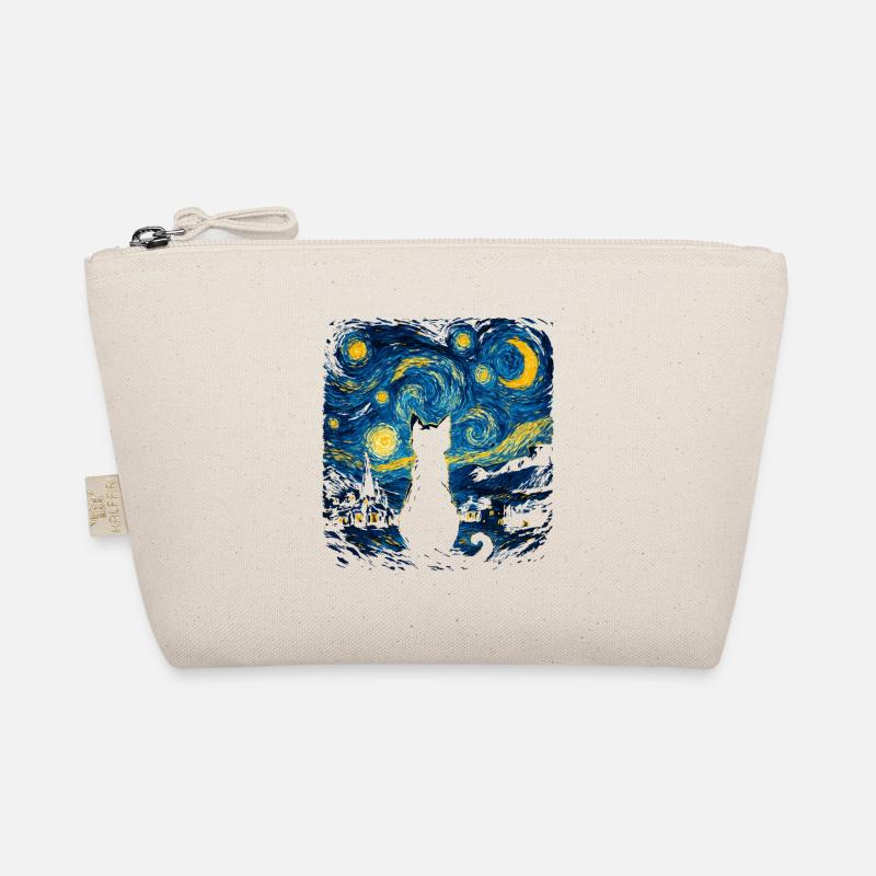Silhouette de chat Nuit étoilée Trousse biologique