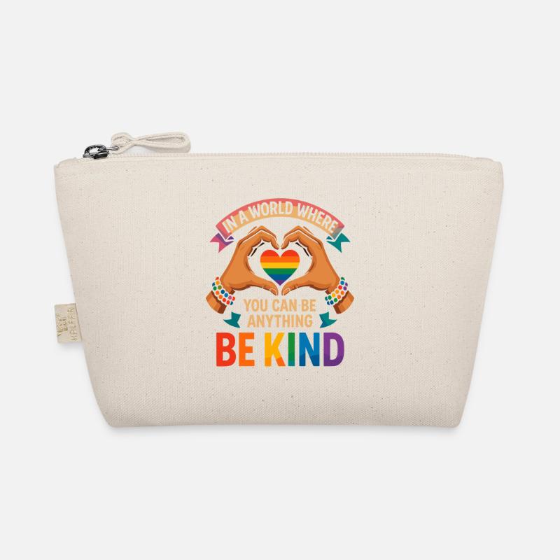 Be Kind - Regenbogenherz Design Bio-Täschchen