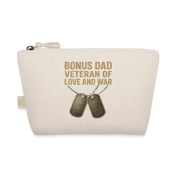 Bonus Dad - Veteran with Dogtags - Organic Pouch - nature - Front