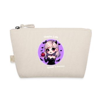 Süße Vampir Lady Kawaii Helloween Mädchen Teufelin - Bio-Täschchen - Natur - Vorne