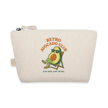 Retro avocado with sunglasses - Organic Pouch - nature - Front