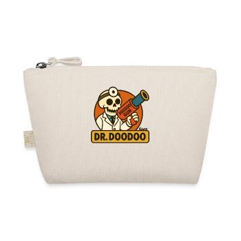 Funny skeleton doctor with doodoo cannon - Organic Pouch - nature - Front