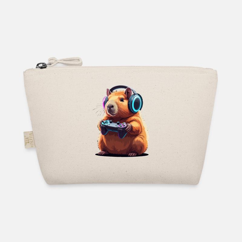 Gamer Hamster Controller Gaming Play Organic Pouch