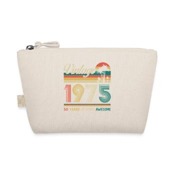 50 Years 1975 Vintage Retro Birthday Gift - Organic Pouch - nature - Front