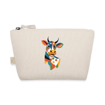 Funny colorful cow - Organic Pouch - nature - Front