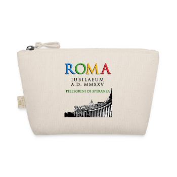 Rome 2025 Jubilee Pilgrims of Hope, classic - Organic Pouch - nature - Front