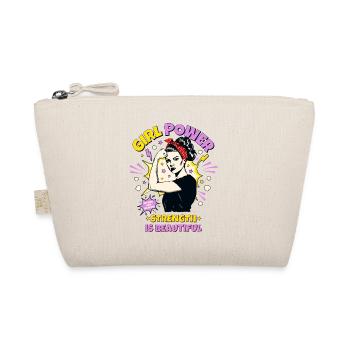 Femme Pop Art Girl Power Girl Power Girl Strong - Trousse biologique - nature - Devant