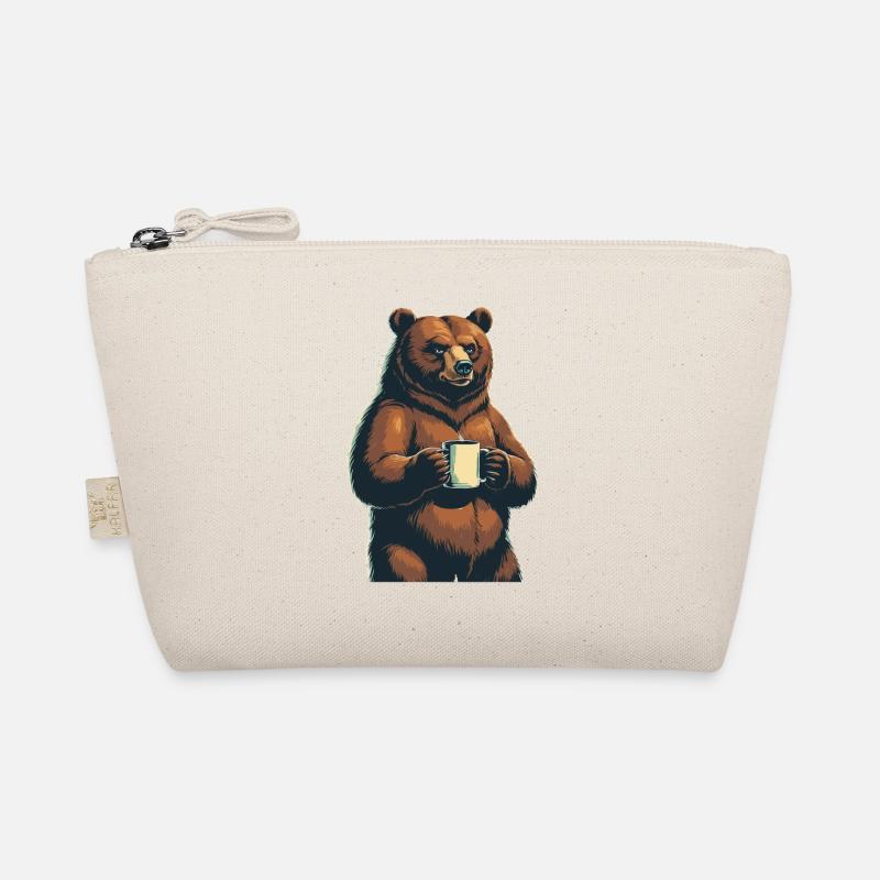 Grimmiger Bär Kaffeetasse Bären Kaffee Müde Bio-Täschchen