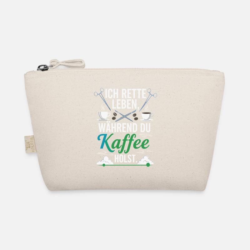 Ich rette Leben während du Kaffee holst - Spruch Bio-Täschchen