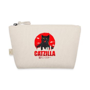 Catzilla Attack - Tokyo Monster Cat Vintage - Organic Pouch - nature - Front