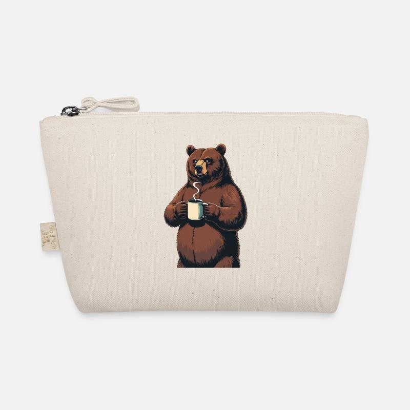 Grimmiger Bär Kaffeetasse Bären Kaffee Müde Bio-Täschchen