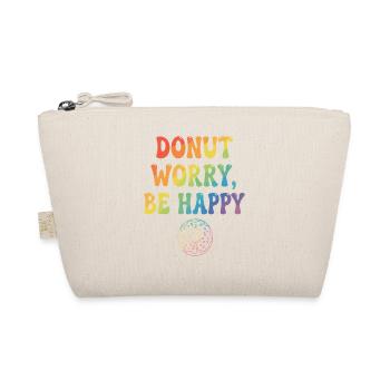 Donut Worry, Be Happy – Donut - Organic Pouch - nature - Front