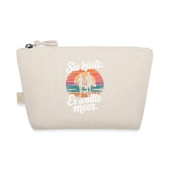 You Coast He Wanted Sea Beach Love Wave Surfer - Organic Pouch - nature - Front